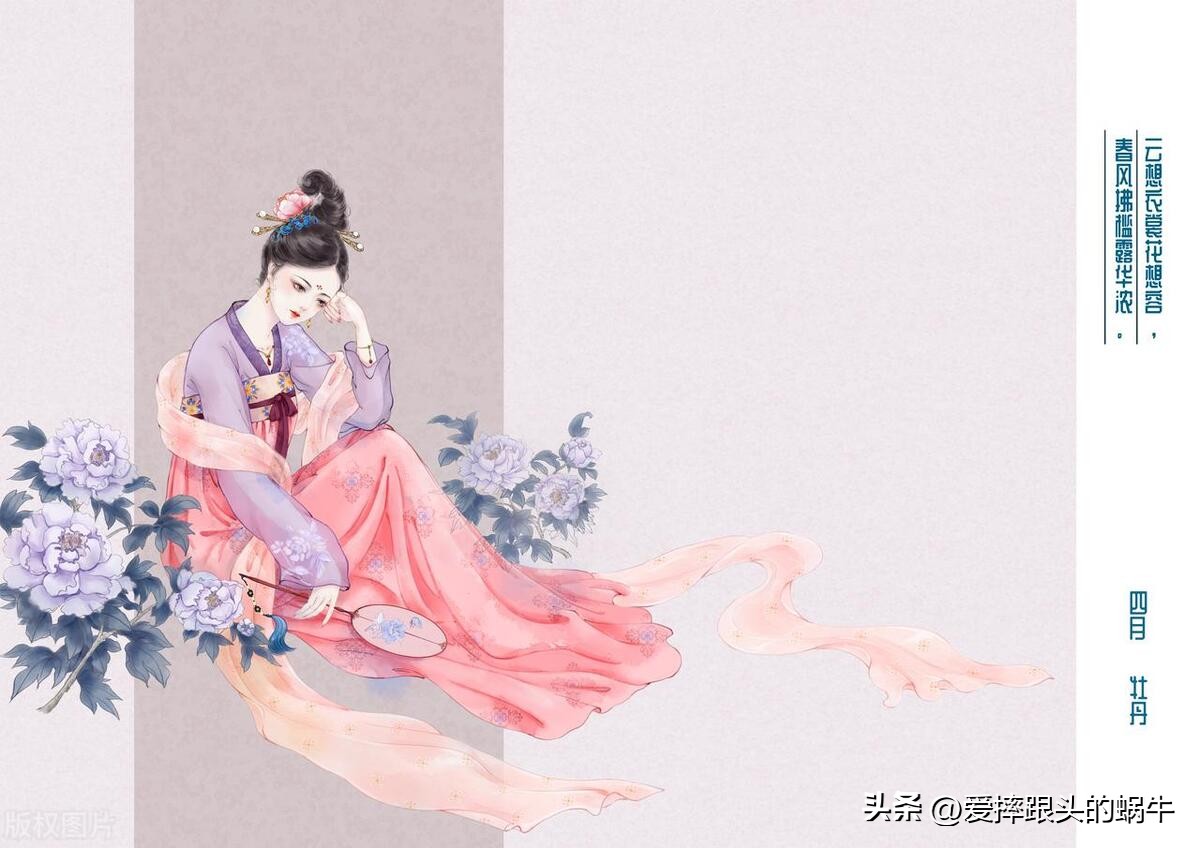 十二花神图谱完整版,工笔画十二花神欣赏