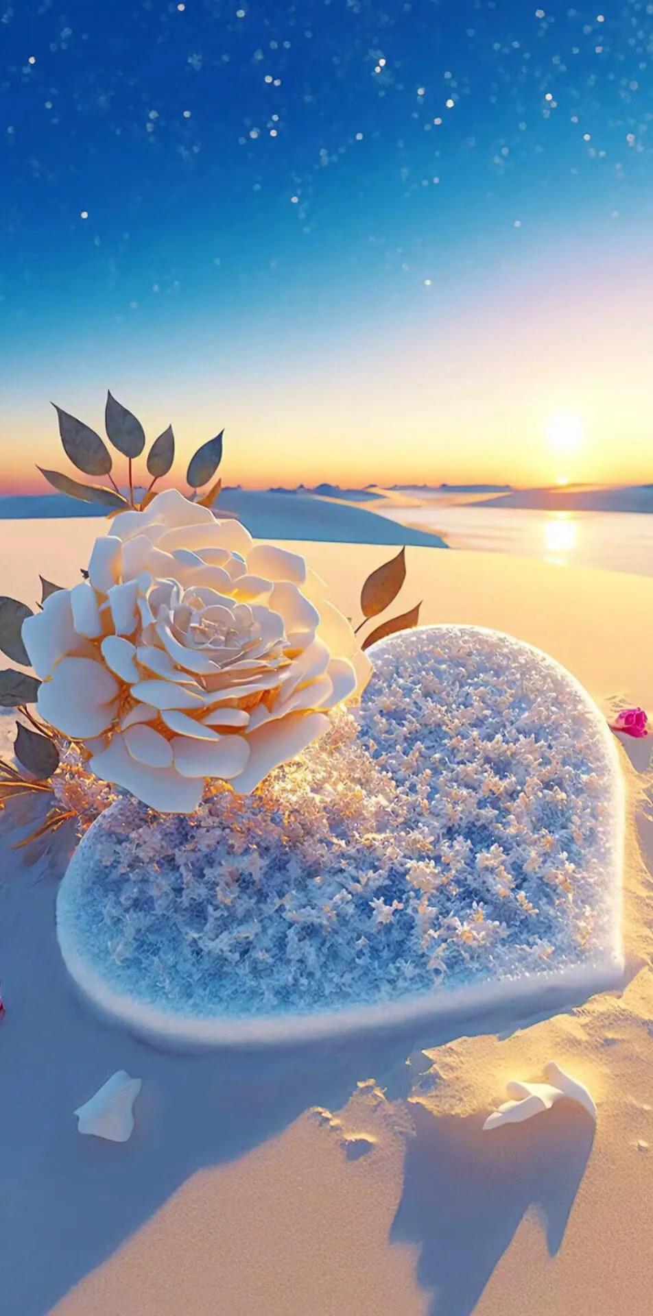 唯美心形壁纸高清图文,唯美爱心壁纸图片大全