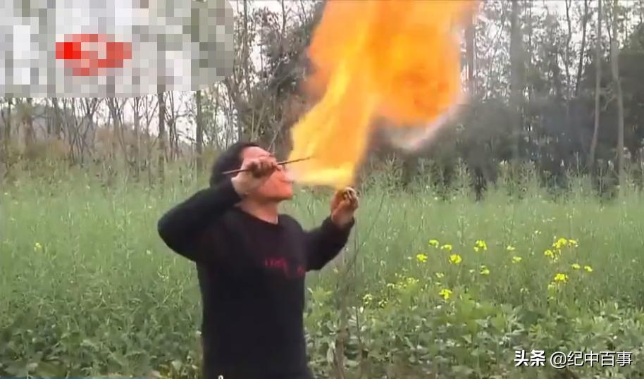 男子街头乞讨赚1000万,男子街头手擦烧红铁链卖药