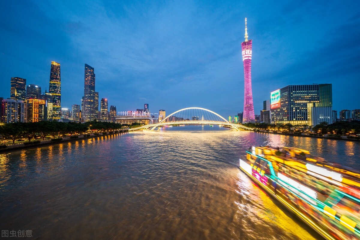 珠江夜游船美图,珠江夜游风景