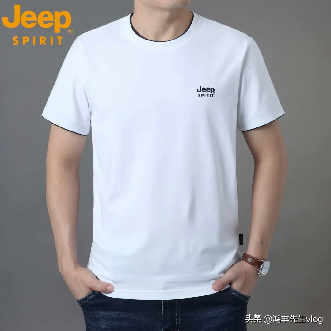 jeep短袖t恤专卖店男装翻领,jeep短袖t恤男纯棉官方正品