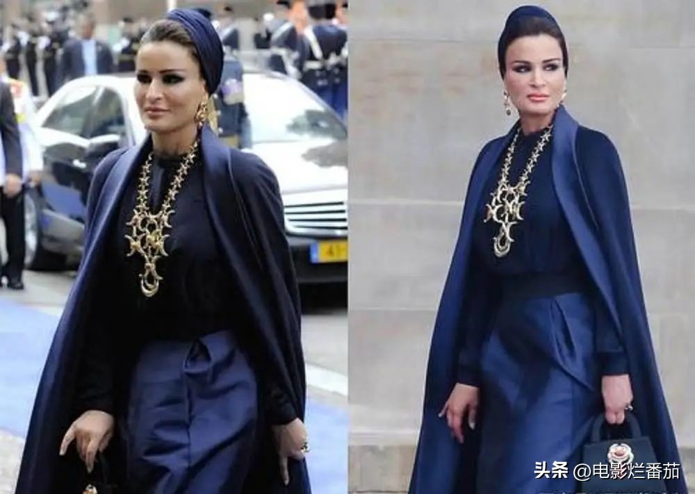 卡塔尔王太后配饰价格,卡塔尔王太后佩戴价值200万的胸针