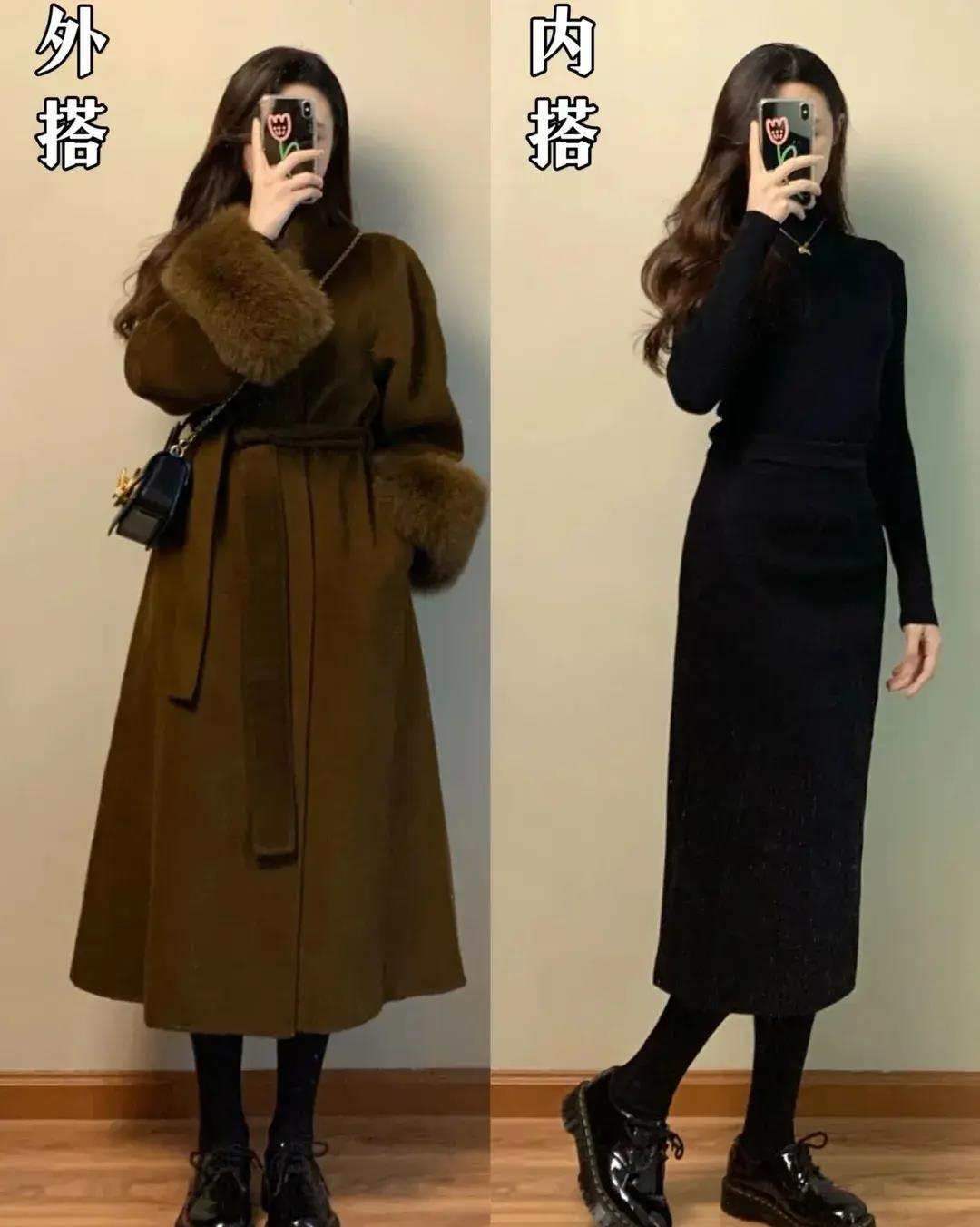 内搭外搭两件套长款,紫色内搭配什么颜色的外搭