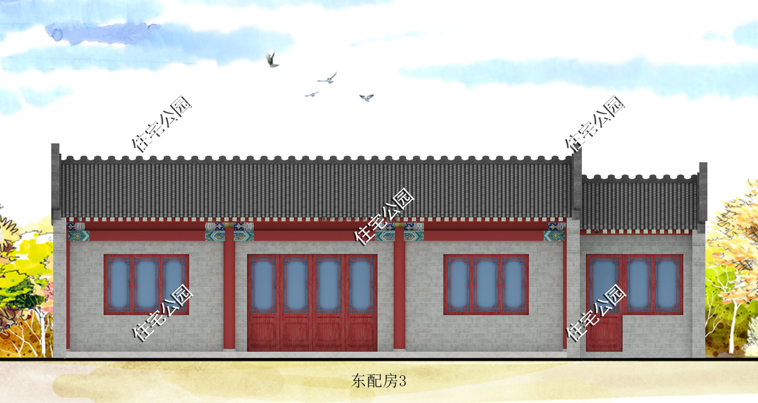 16×42米四合院,虽说不像皇宫般金碧辉煌,但也算得上是庄重大气