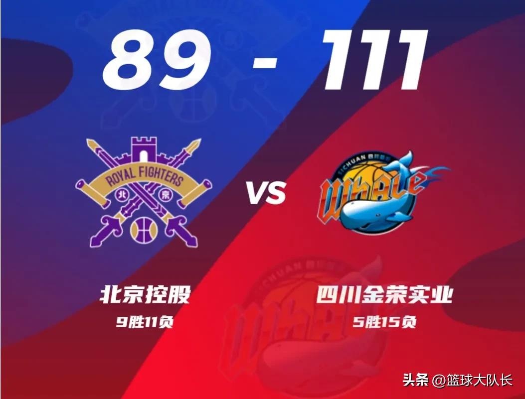 CBA最新积分榜：四川111-89北控排第17，天津134-80福建居第18