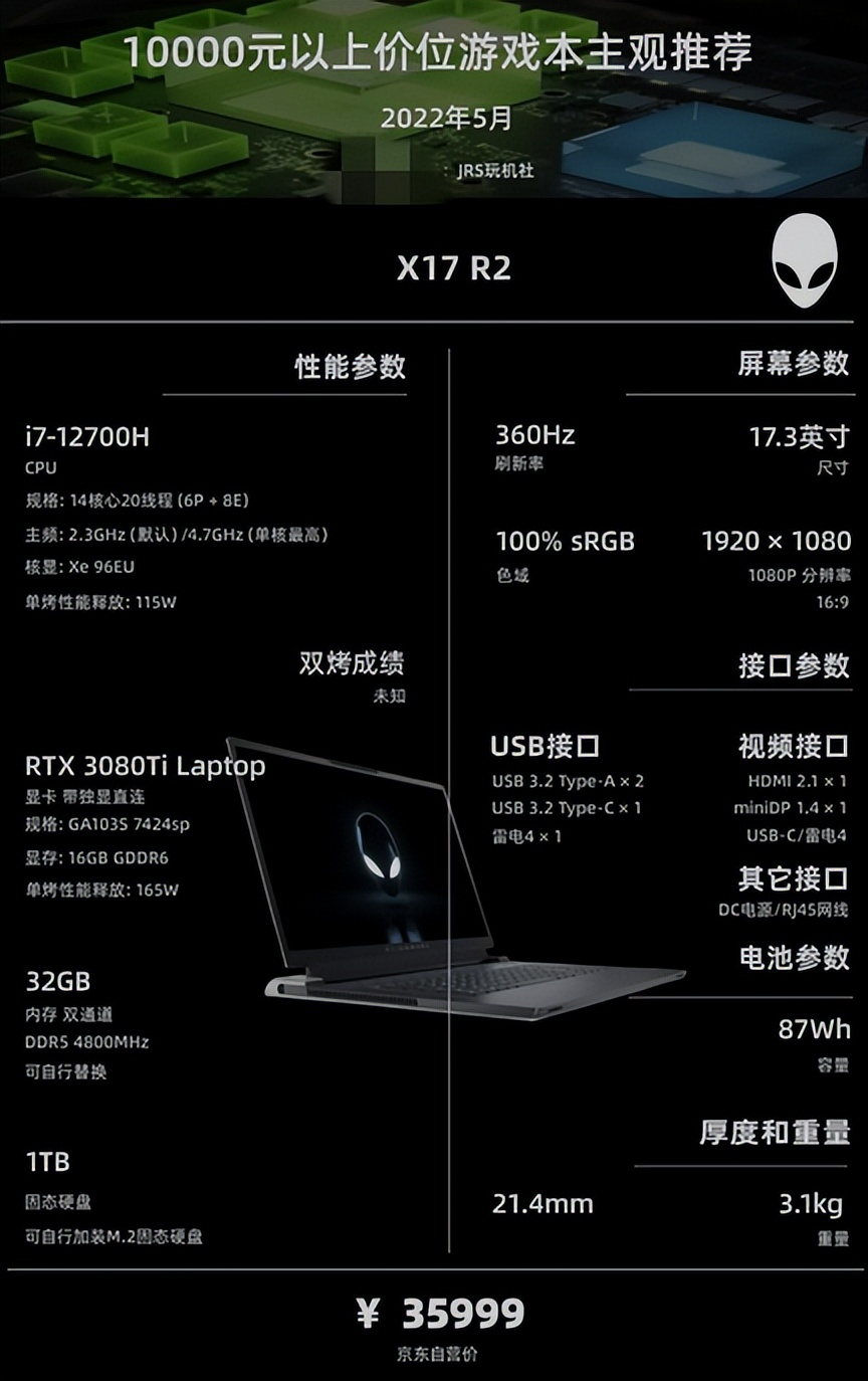 2022年新款游戏笔记本电脑推荐,笔记本电脑2022年选购指南