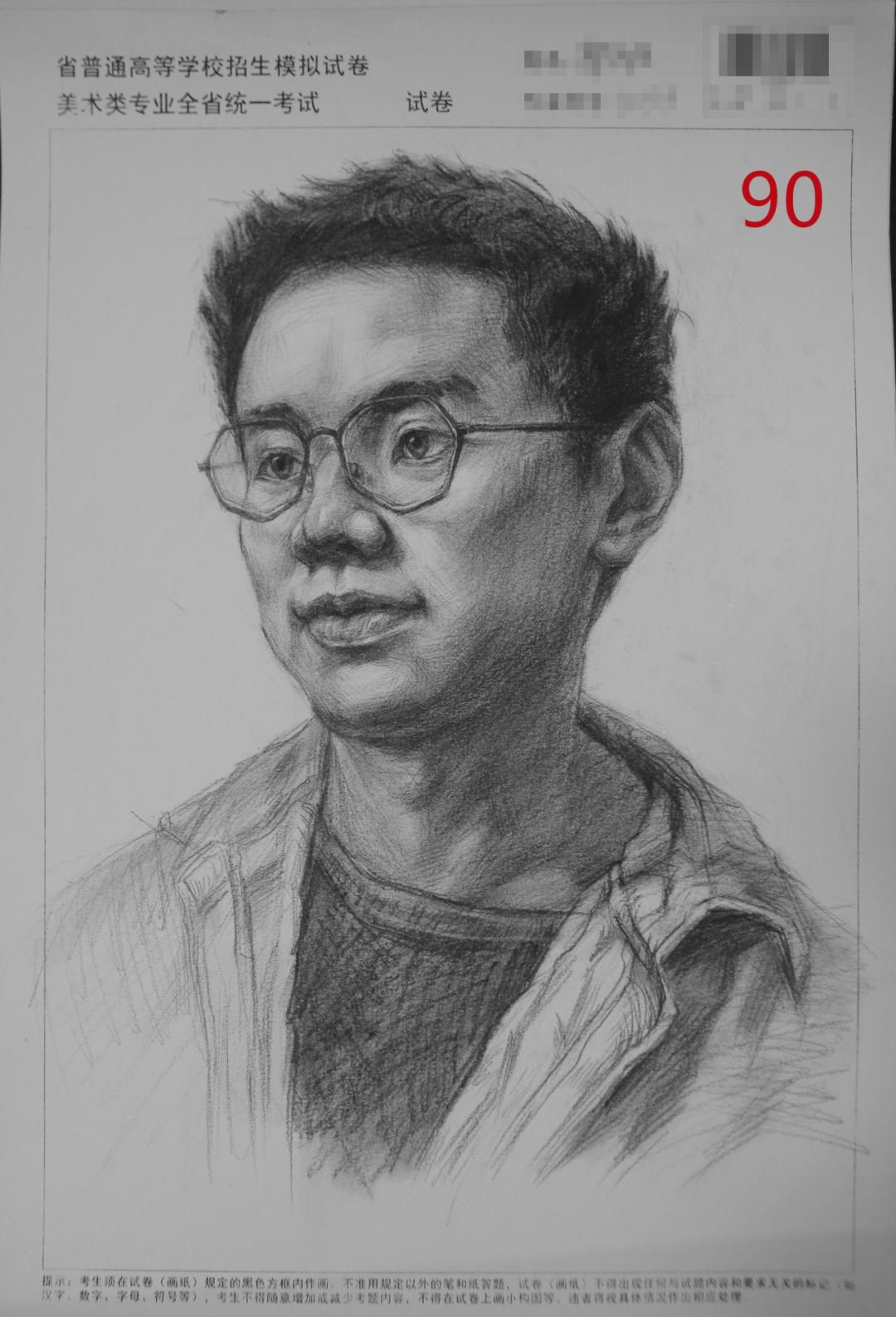 万人联考一模2024素描高分,一模静物素描高分卷