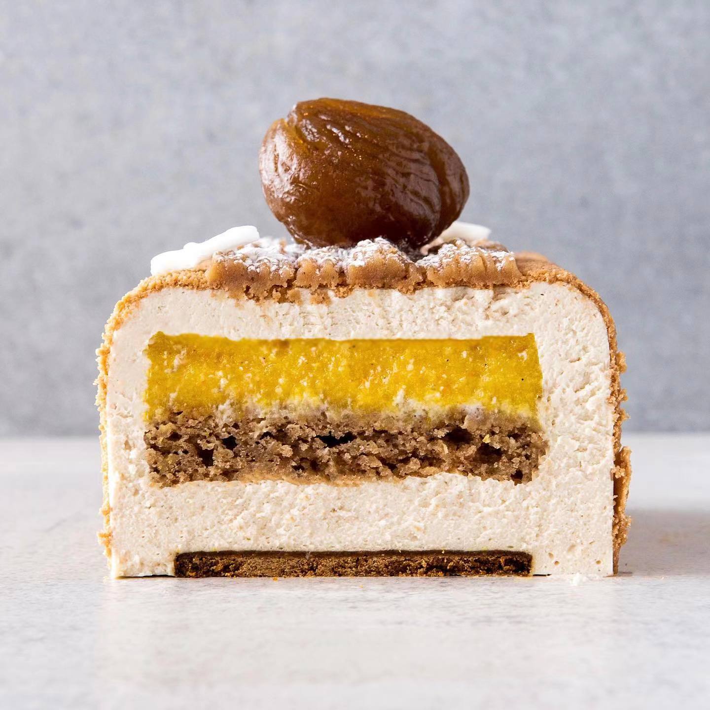 蛋糕切面,蛋糕两层夹心切面图片