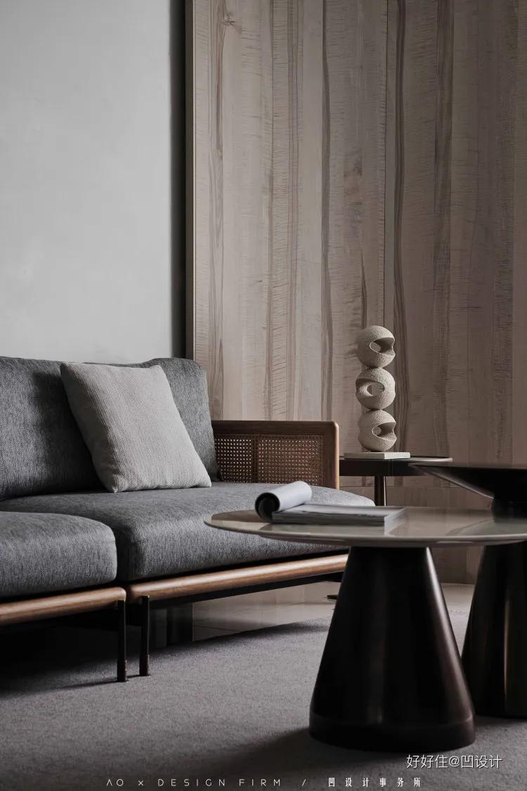 石材地板搭配原木家具,原木石材结构装修效果图