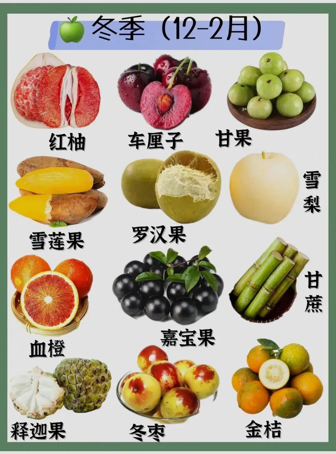 海南应季水果时间表大全,应季水果时间表word