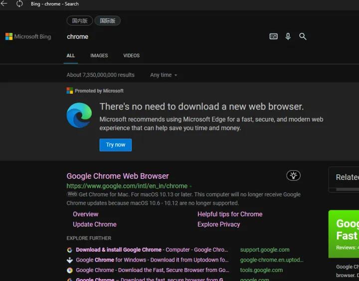 微软bing搜索引擎,微软浏览器bing搜索没法用