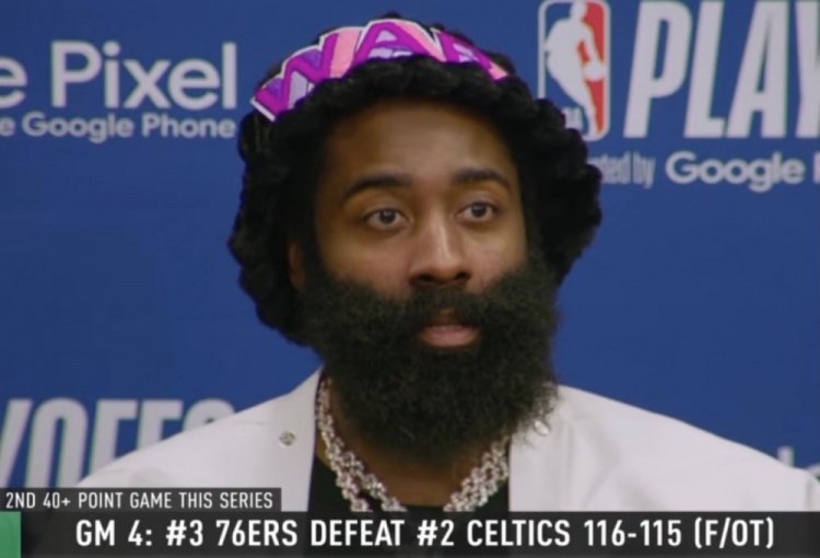 哈登面对凯尔特人后撤三分,哈登关键三分击败凯尔特人