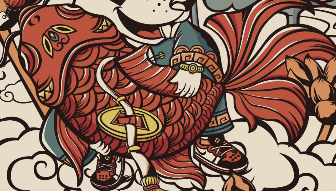 国潮风海报排版,国潮风插画作品介绍