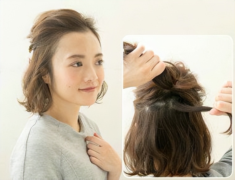 圆脸短发扎发教程简单好看发量多,2020年圆脸流行发型短发24-30岁