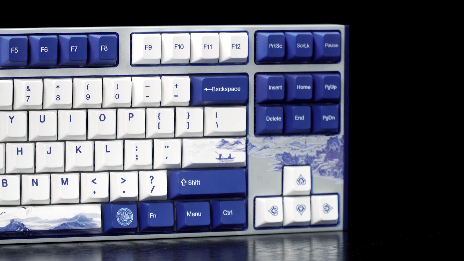 国潮遇上科技，DIY键盘乐趣满满，睿匠青花瓷机械键盘开箱