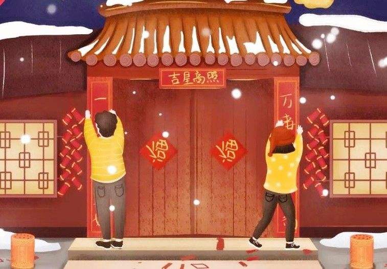 放鞭炮贴对联的习俗,春节贴春联放鞭炮还有什么习俗