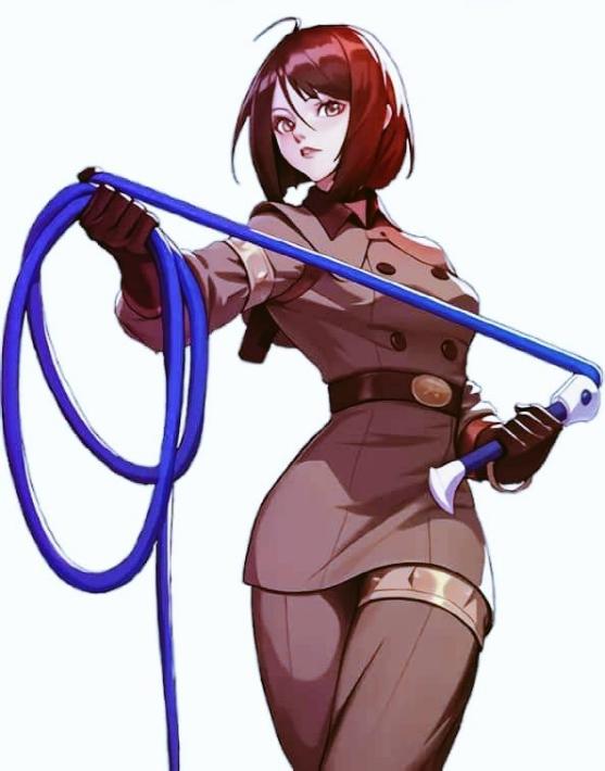 穿着严实却性感非常，十八岁就被称为“女王”，拳皇怒队鞭女薇普