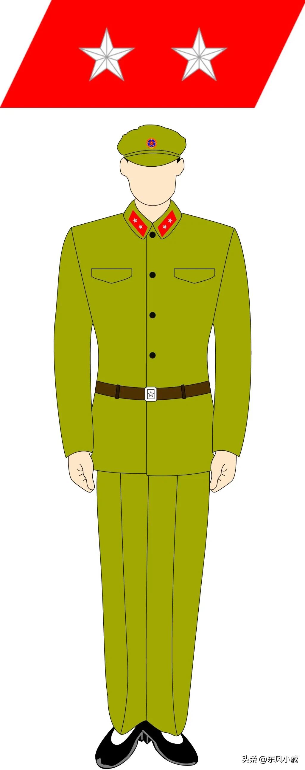 58式军服戴军衔,58式军衔领章图片