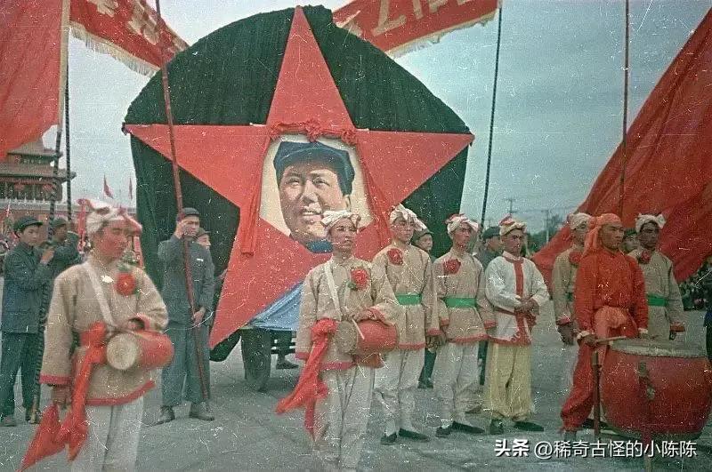 1949年开国大典高清彩色老照片,1949年开国大典珍贵彩色影像