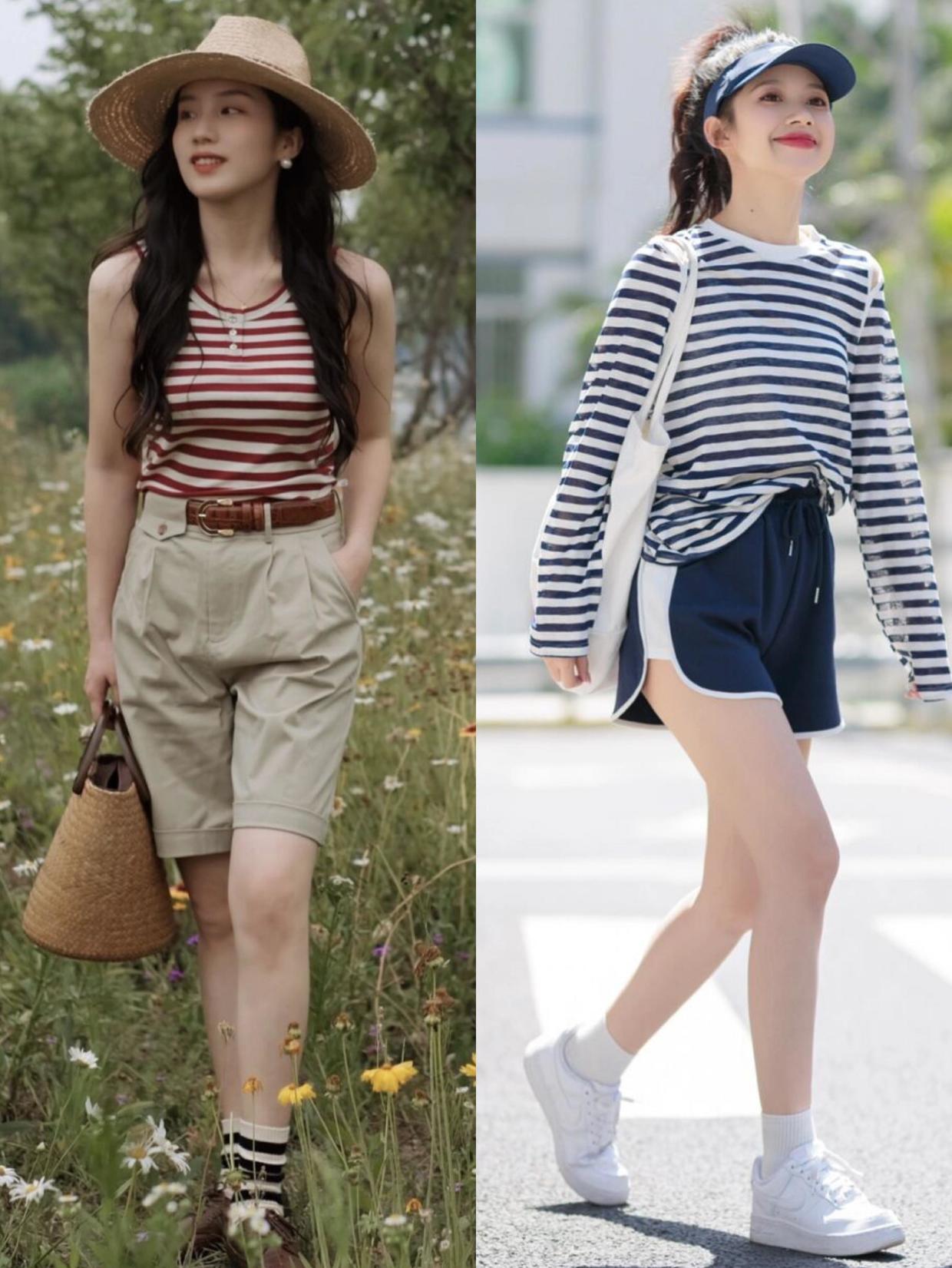 短裤短裙潮,短裙短裤百搭上衣