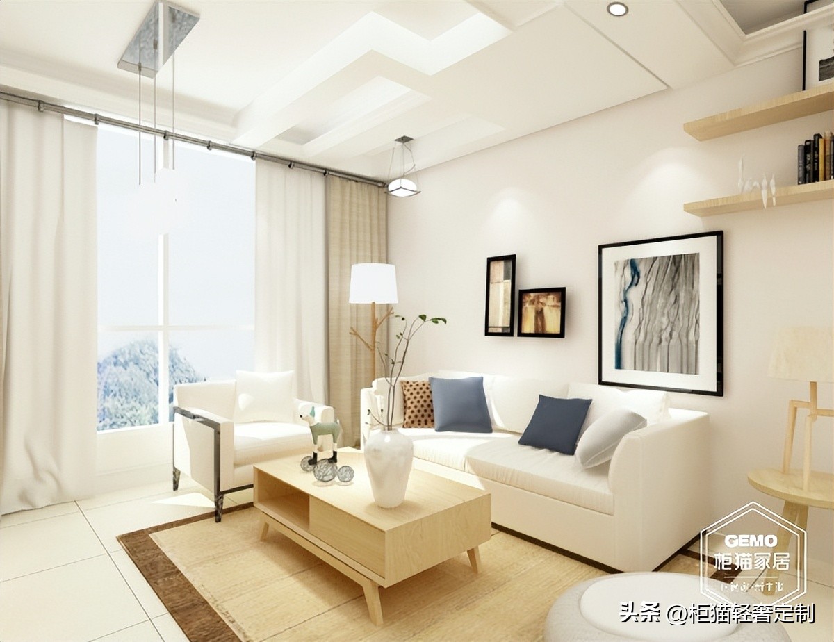 沙发不靠墙怎么装饰,家里沙发不靠墙