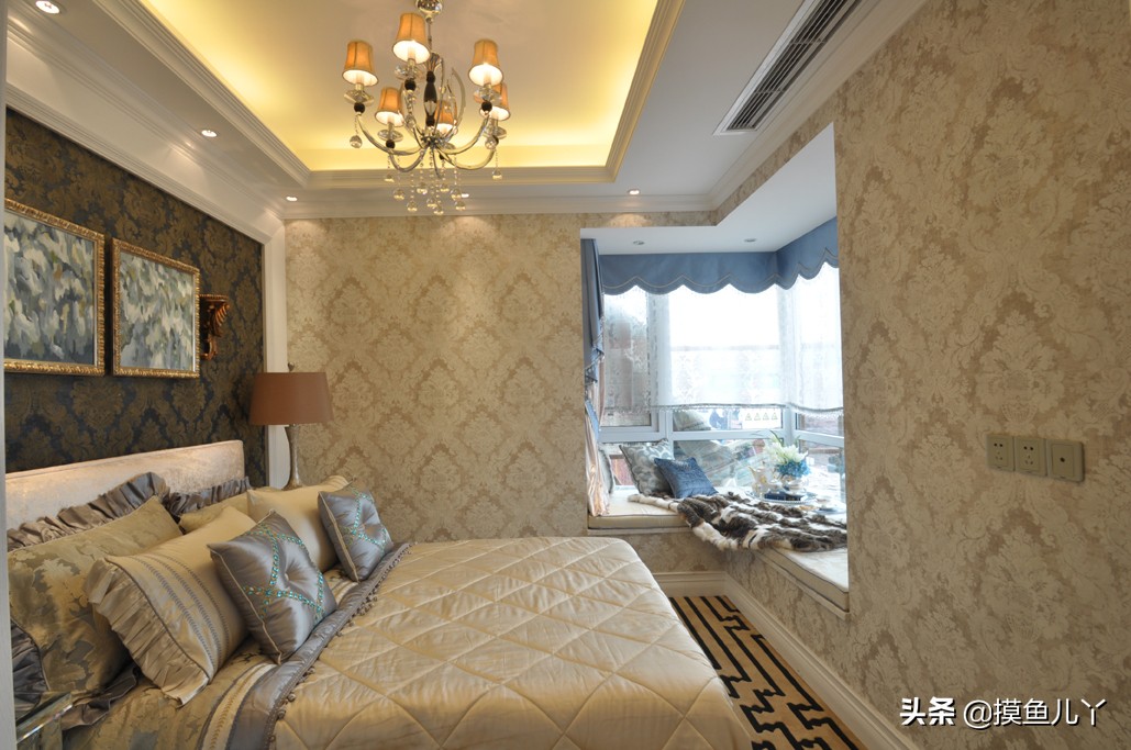 新古典主义风格现代住宅,融创128方中式风格装修效果图