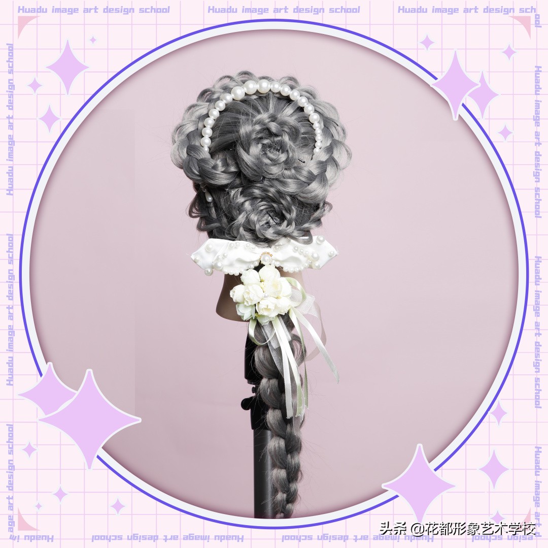 唯美学生编发教程,学化妆学美甲来花都