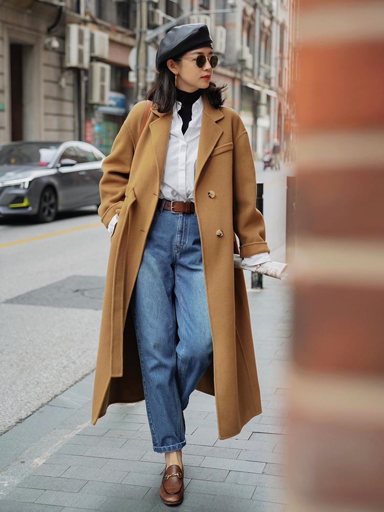 fsgfreedomsoluble驼色大衣,秋冬驼色大衣