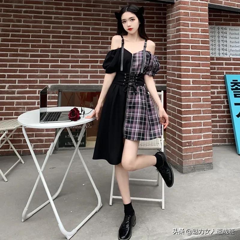 矮个子微胖连衣裙遮肚带口袋,微胖妹妹连衣裙显瘦遮肚子中长款