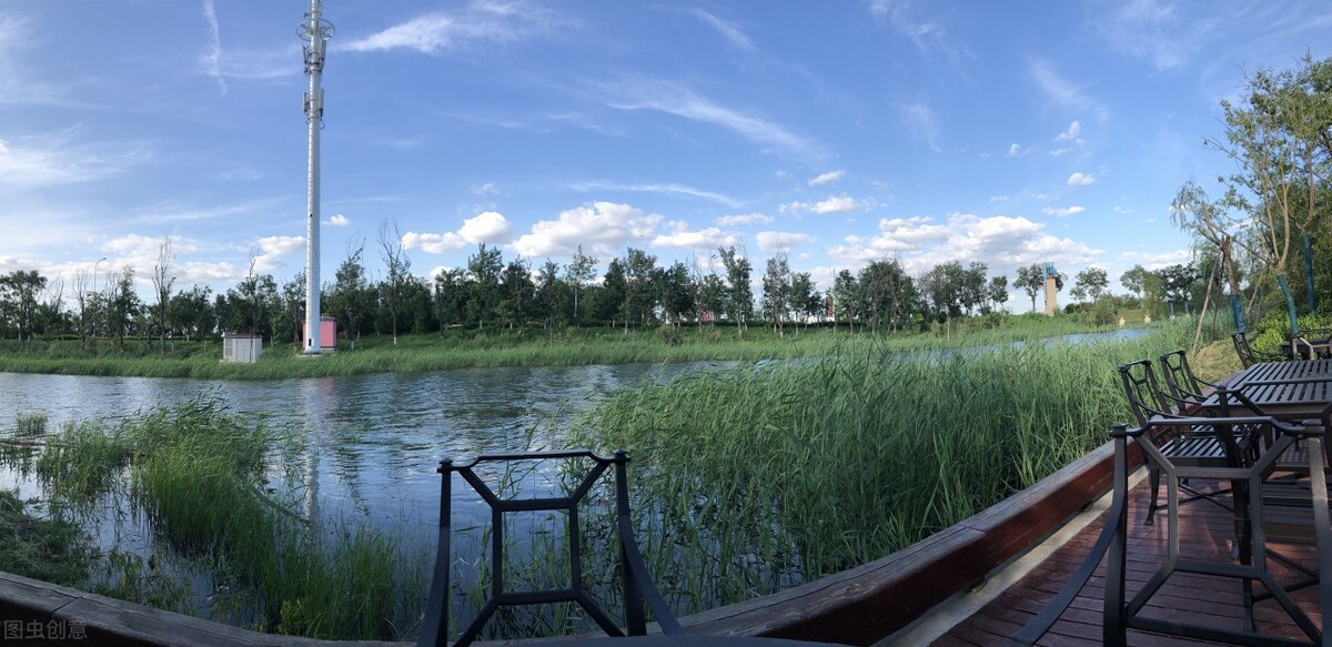 团泊湖湖景,团泊西湖景色