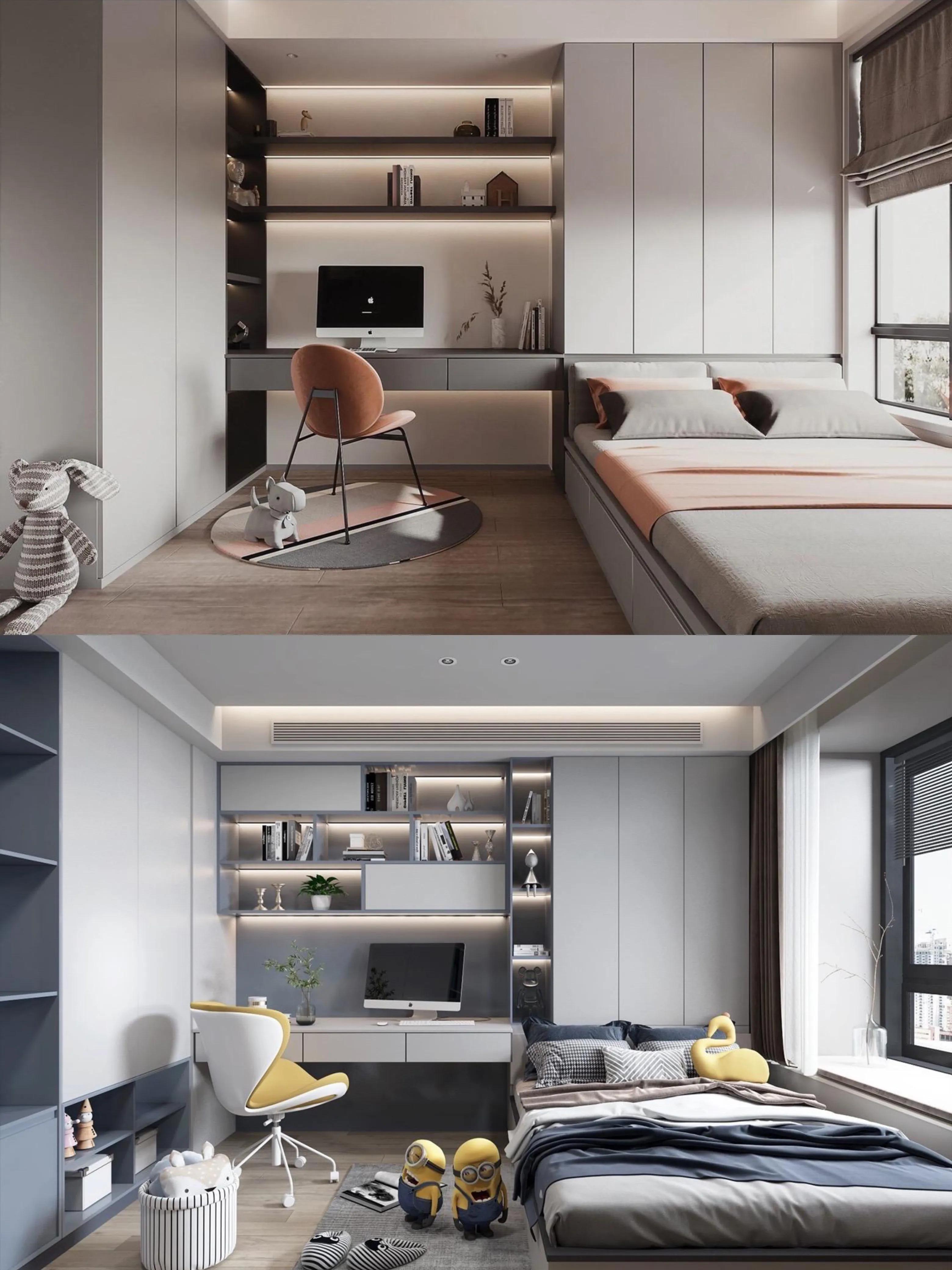 榻榻米书柜一体化设计,小房间怎样布置书柜榻榻米