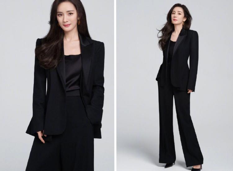 这5个优点，足够让女人爱上“黑色小西装”，杨幂、何洁搭配示范
