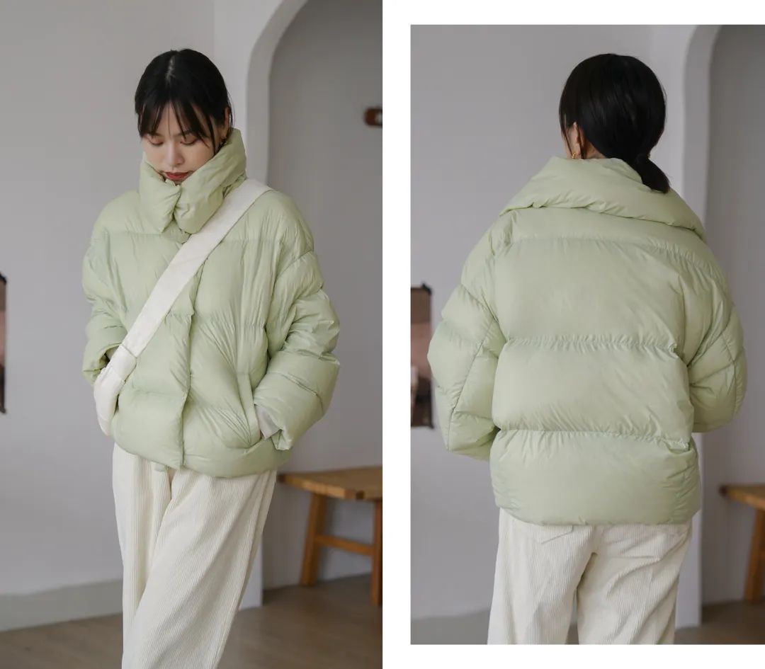 小个子拼接毛衣棉服最新款时髦,秋冬慵懒毛衣棉服内搭