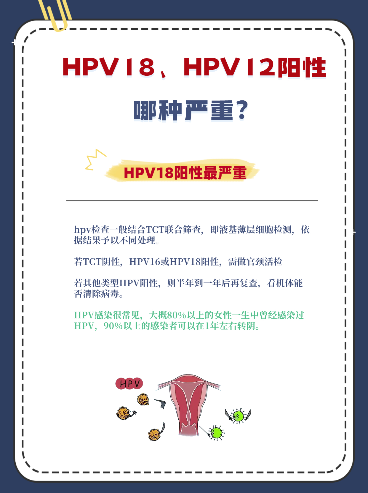 HPV18、HPV12阳性哪种严重?Hpv怎么转阴?
