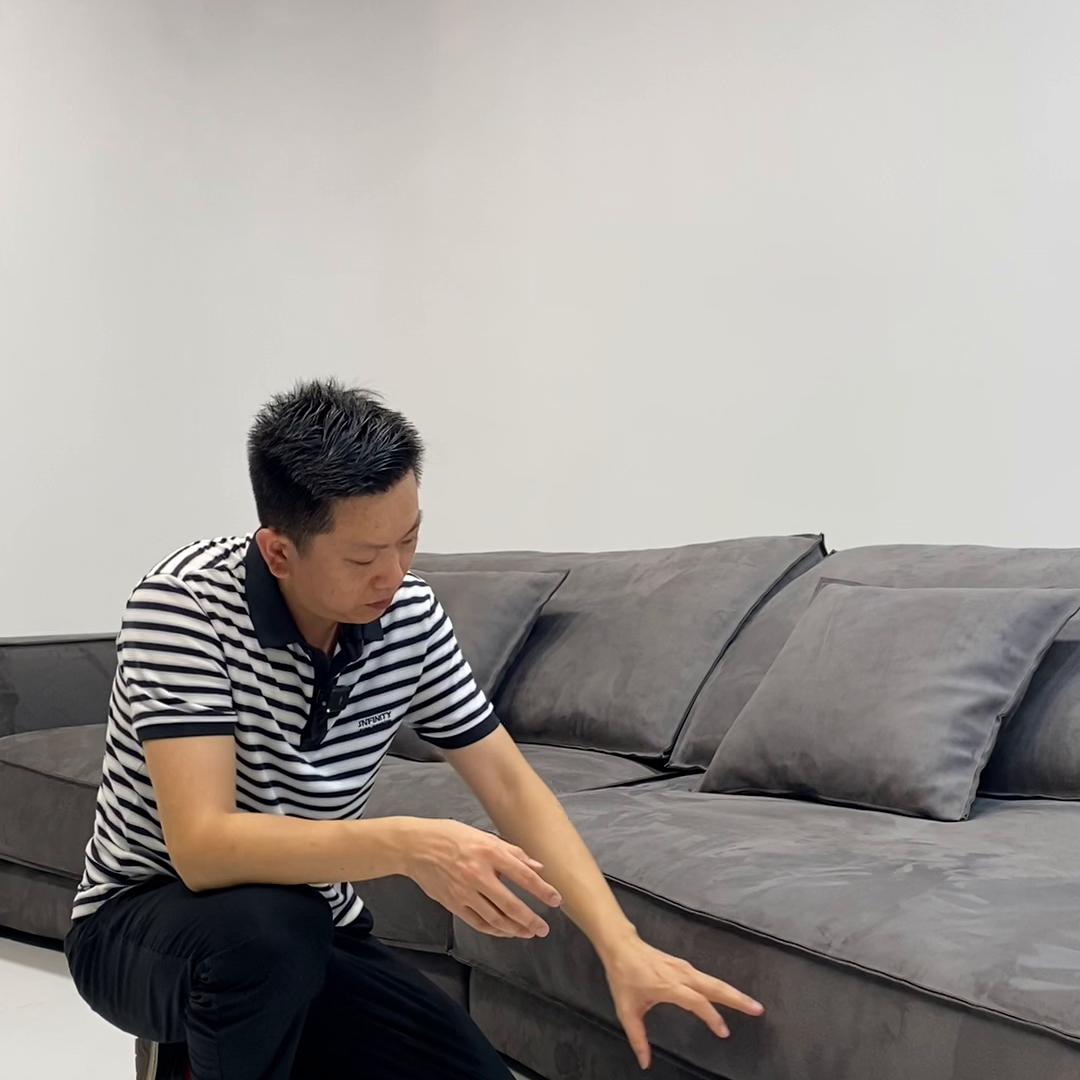 沙发布达佩斯异形沙发,3.65米的卡其色沙发