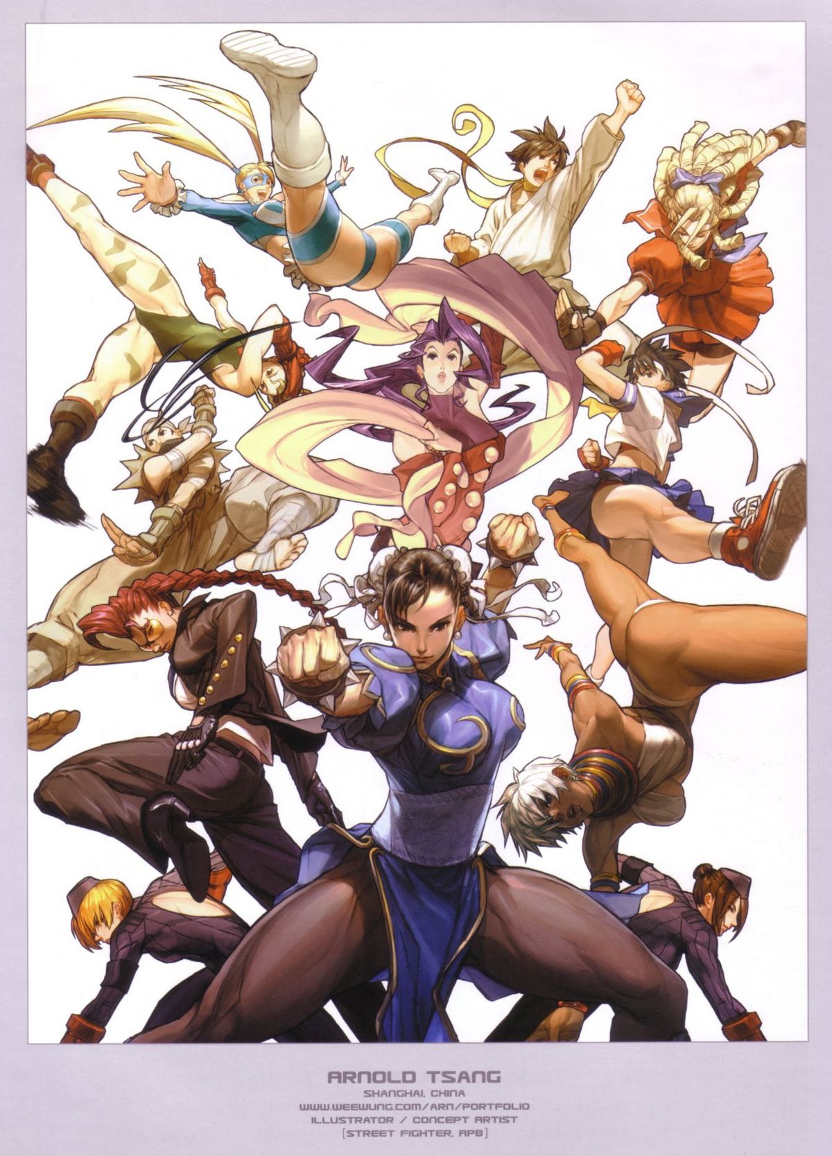 街霸6全插画,怀旧童年插画素材