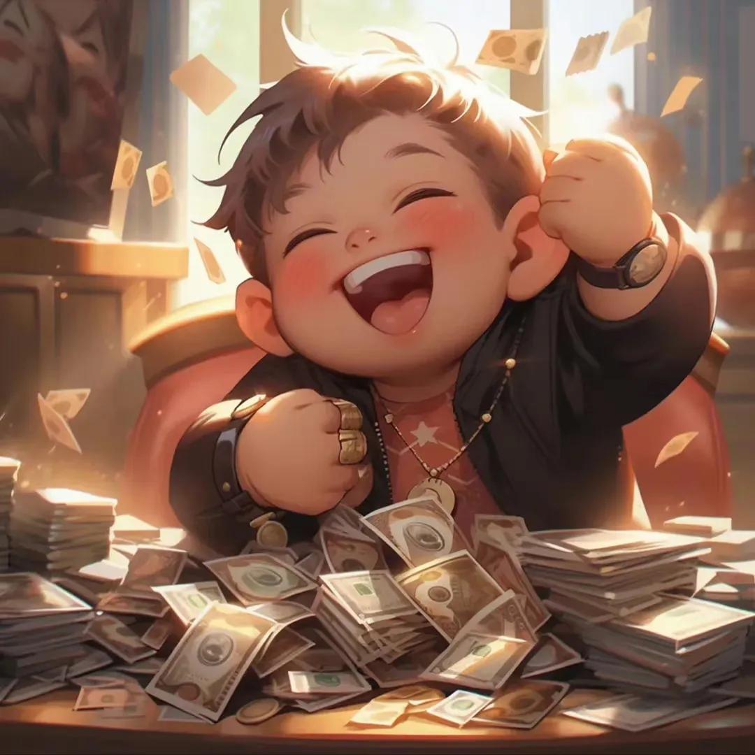 搞钱的小孩头像,搞钱萌娃头像系列