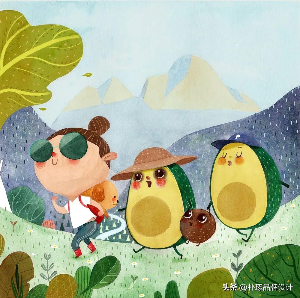 有深度意境的插画,如此清新淡雅的插画太有美感了