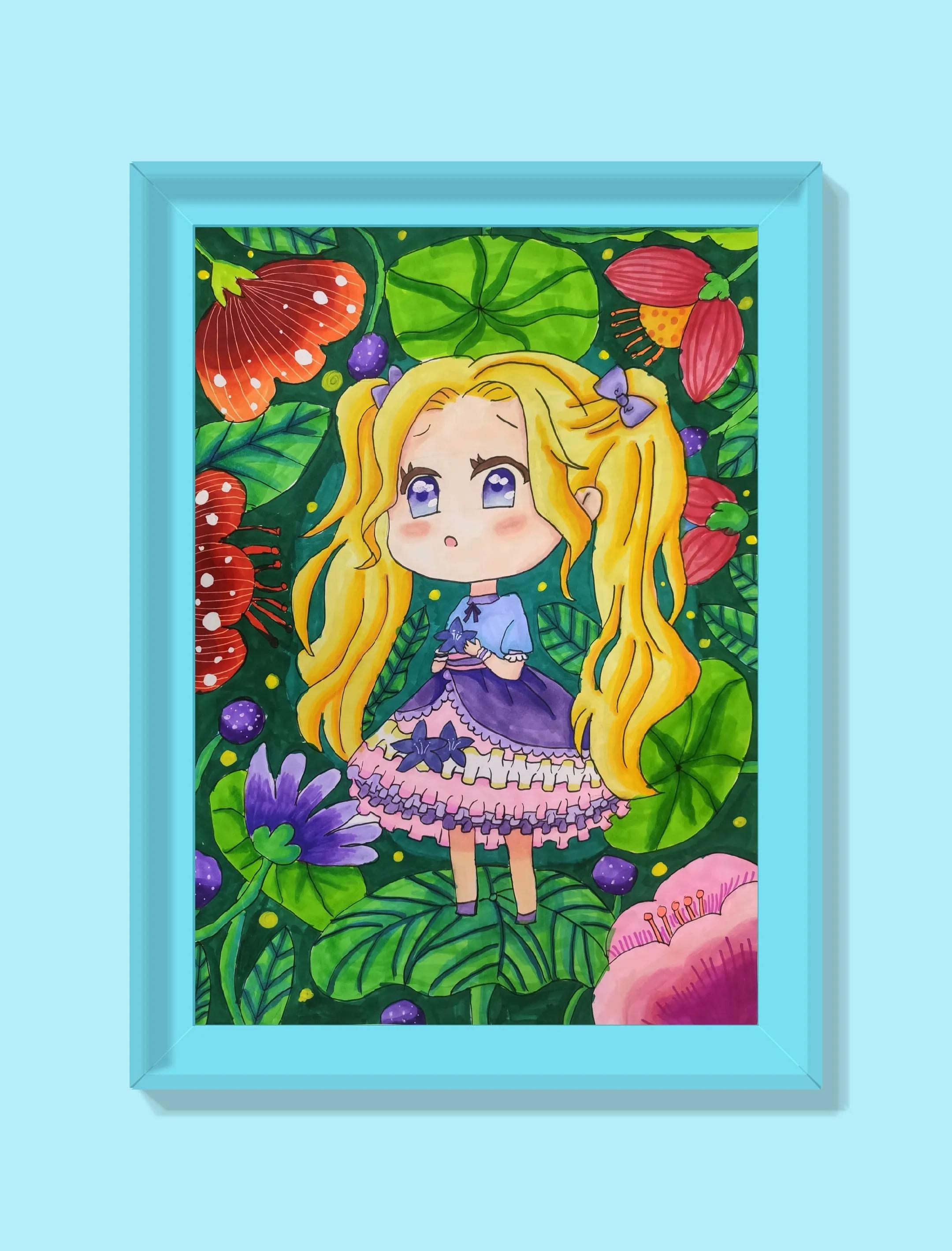 绘画作品创意7-13岁漫画,9-12岁美术漫画