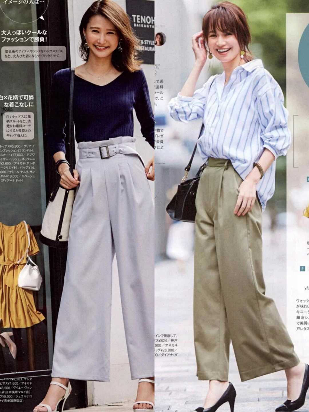 今年最火直筒裤显高阔腿裤,夏季阔腿裤和小脚裤哪个好搭