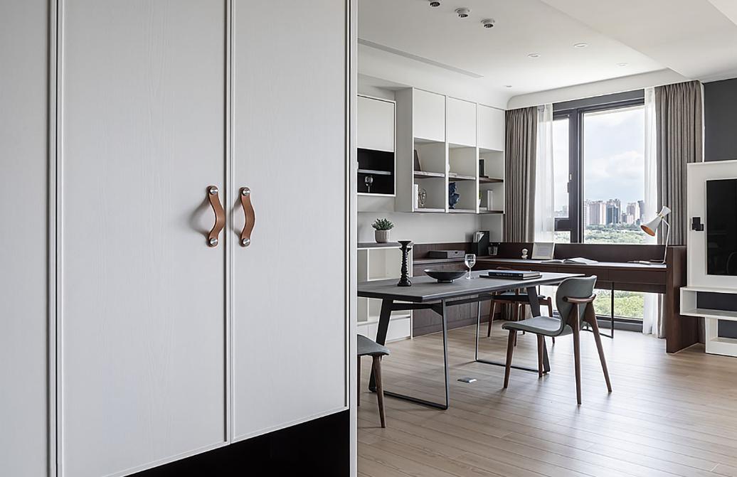 小户型客厅电视柜装修现代简约风,118户型适合满墙电视柜吗