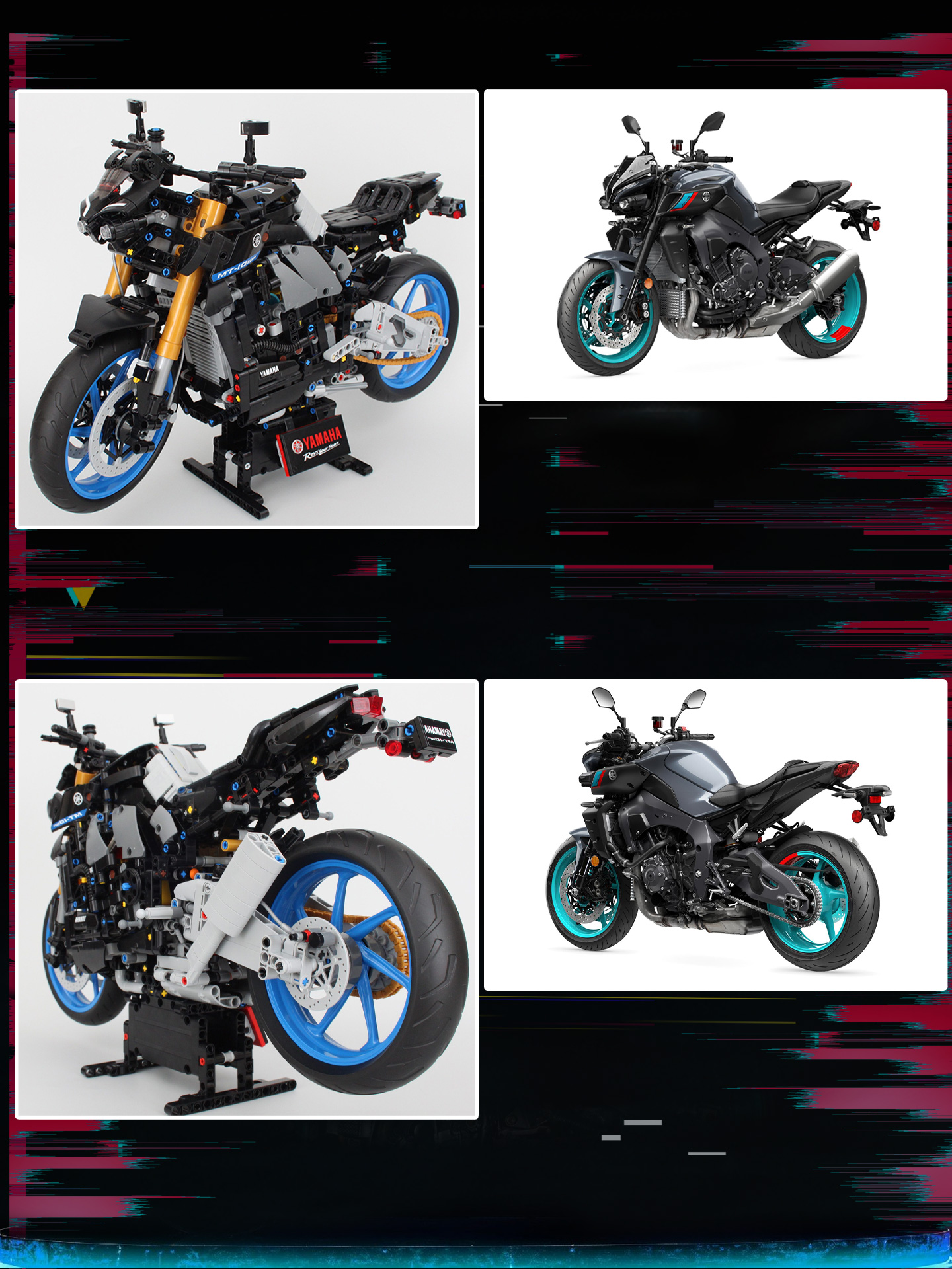 乐高雅马哈摩托车多少个零部件,乐高机械组钱藏在哪里