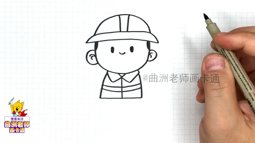 简单卡通工人简笔画,工人叔叔简笔画幼儿园