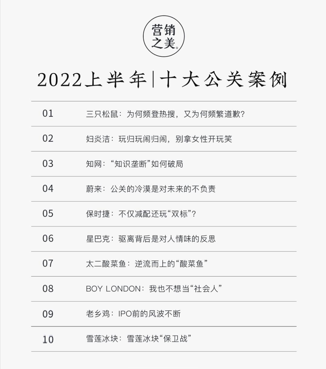 2022上半年十大公关事件：谁翻车了，谁翻盘了