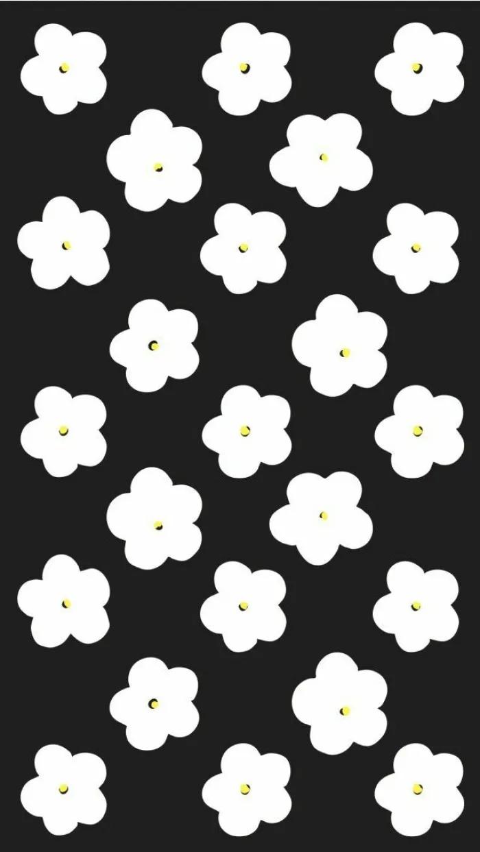 花朵黑白手绘图,黑白图片花朵