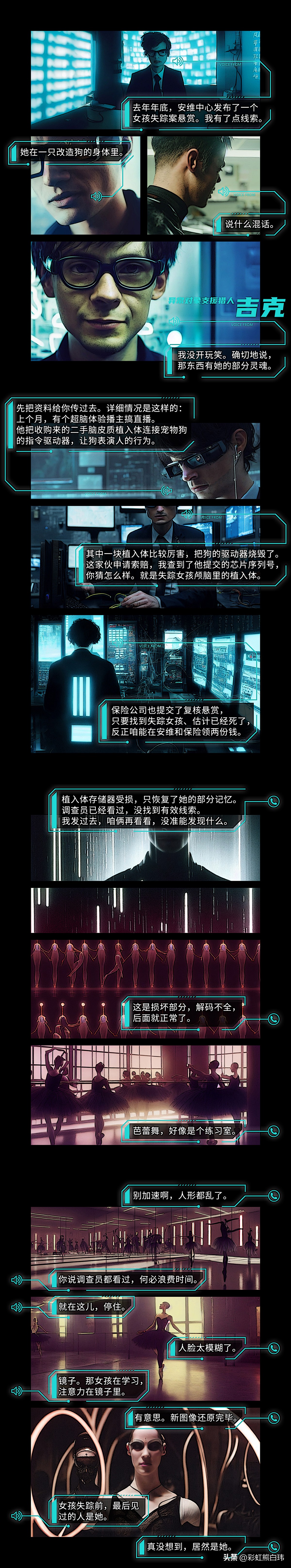 赛博式志怪漫画《赛博异常对象》：1·天鹅夫人（上）