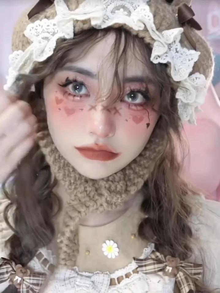 日常万圣节妆容粉色系,万圣妆简单好看