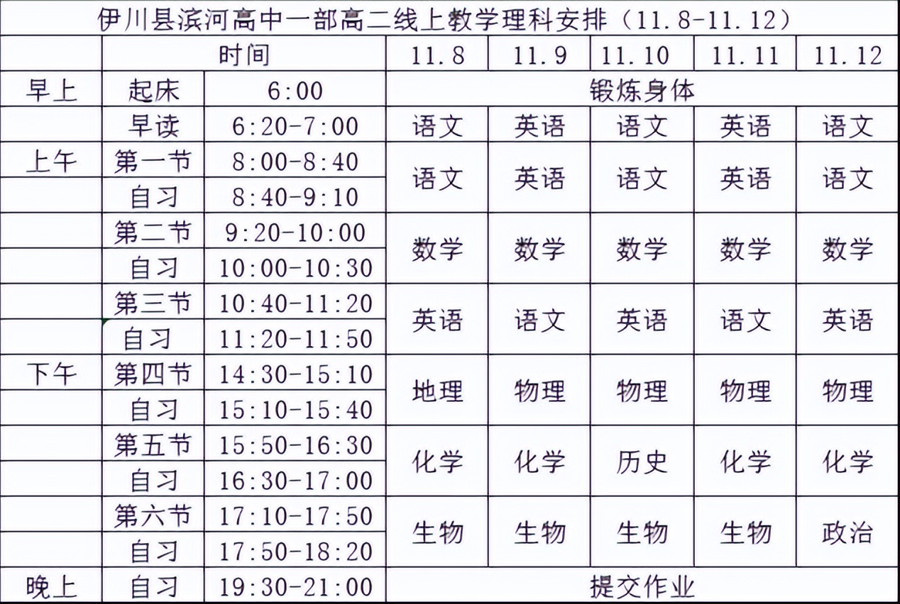 伊川滨河高中视频,伊川滨河高中课程表