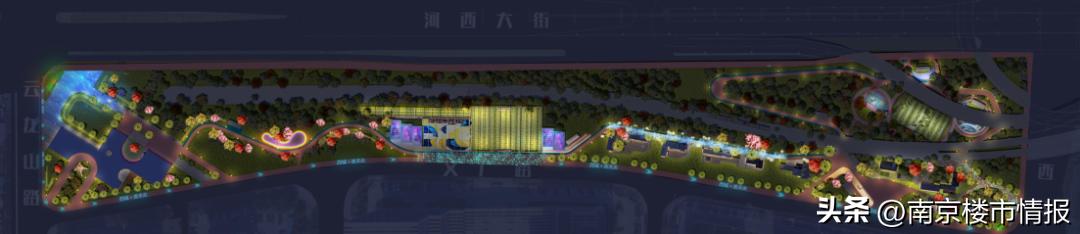 南京河西24小时不夜城,南京不夜城全景