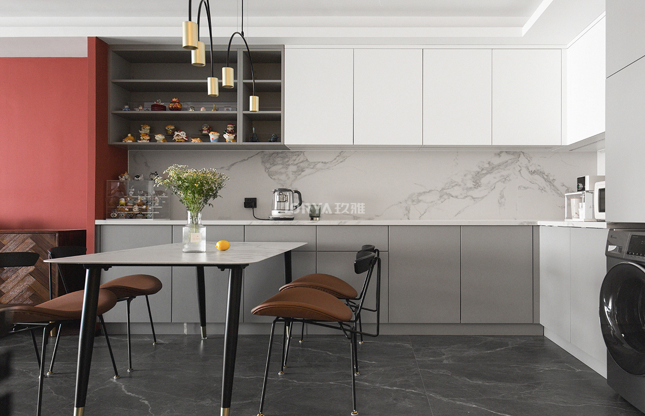 餐厅改造西厨吧台,餐厅变开放式书房法式